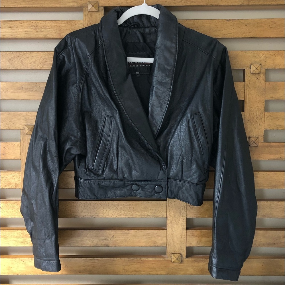 COPY - Vintage Cropped Leather Jacket